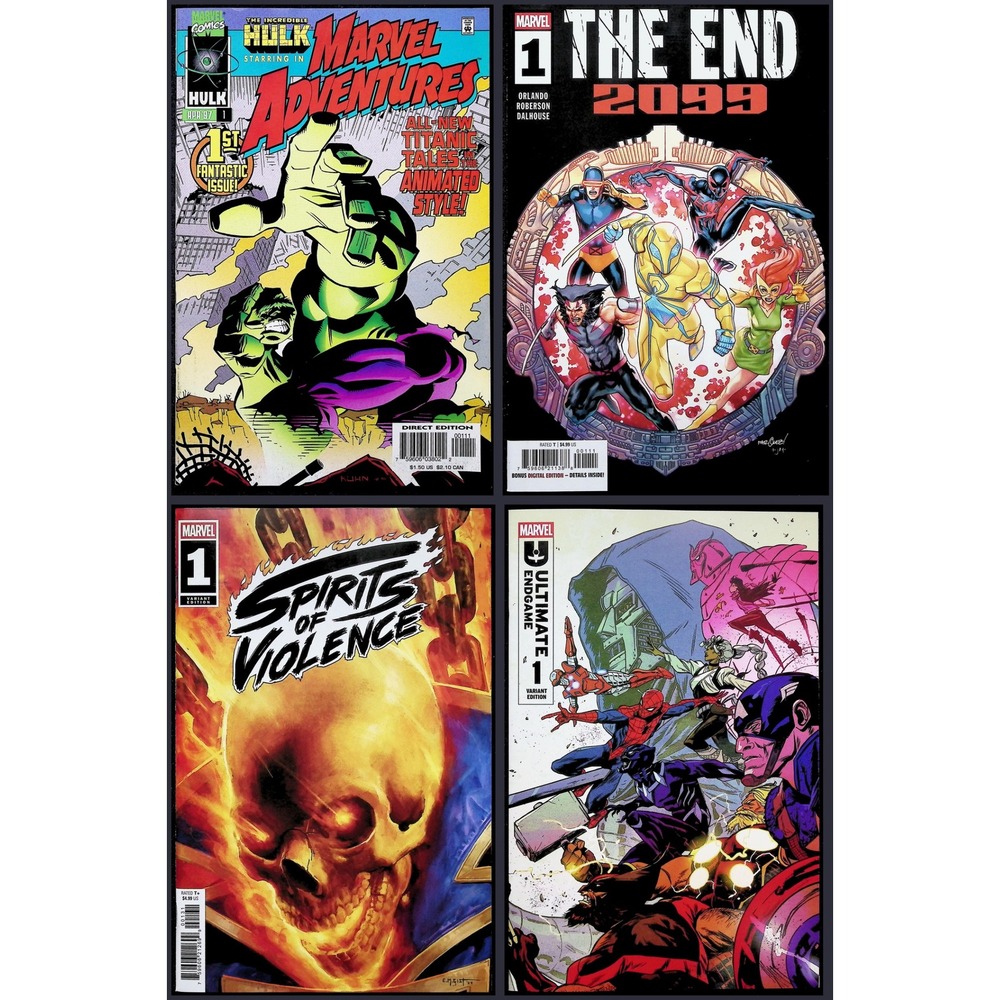 Marvel Adventures #1 Hulk The End 2099 Spirits‎ of Violence NM 4x Comic Book Lot